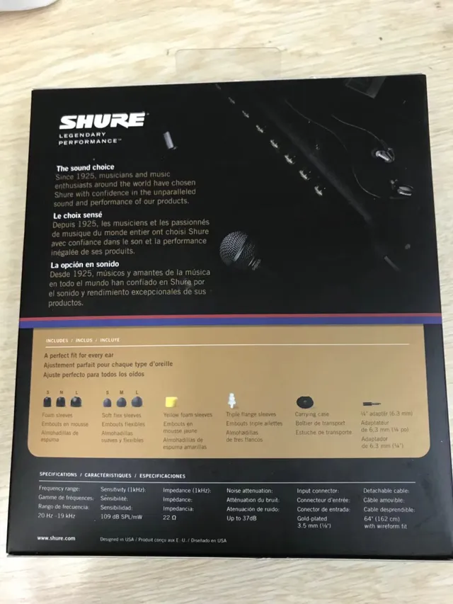 Shure SE425 Silver Black Dual Microdrivers Detachable Cable Sports Earphones 3