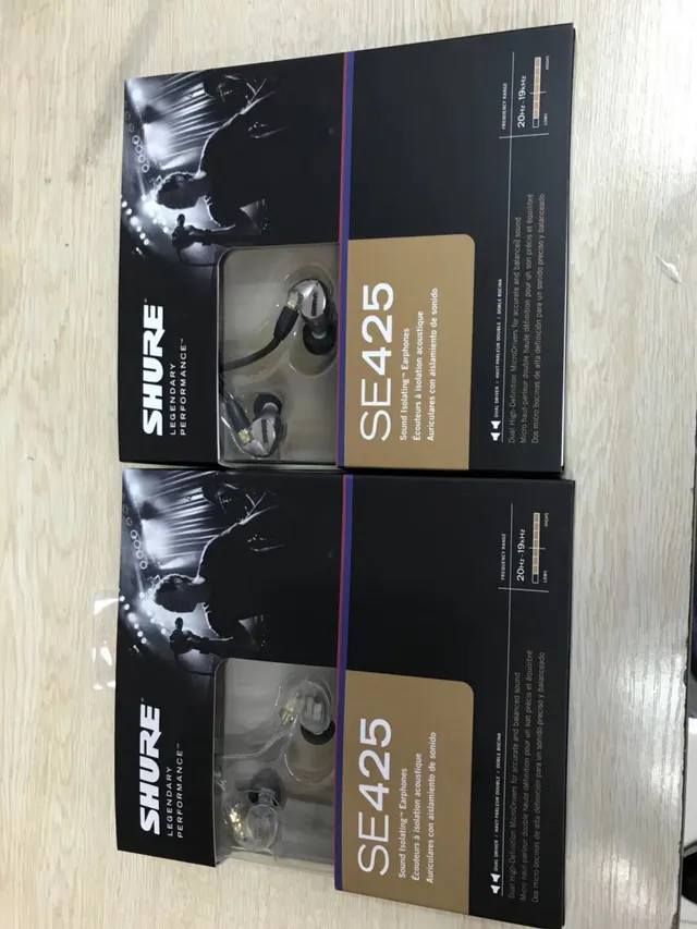 Shure SE425 Silver Black Dual Microdrivers Detachable Cable Sports Earphones 5