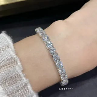 Bangle de plata con piedras en canal de círculo completo