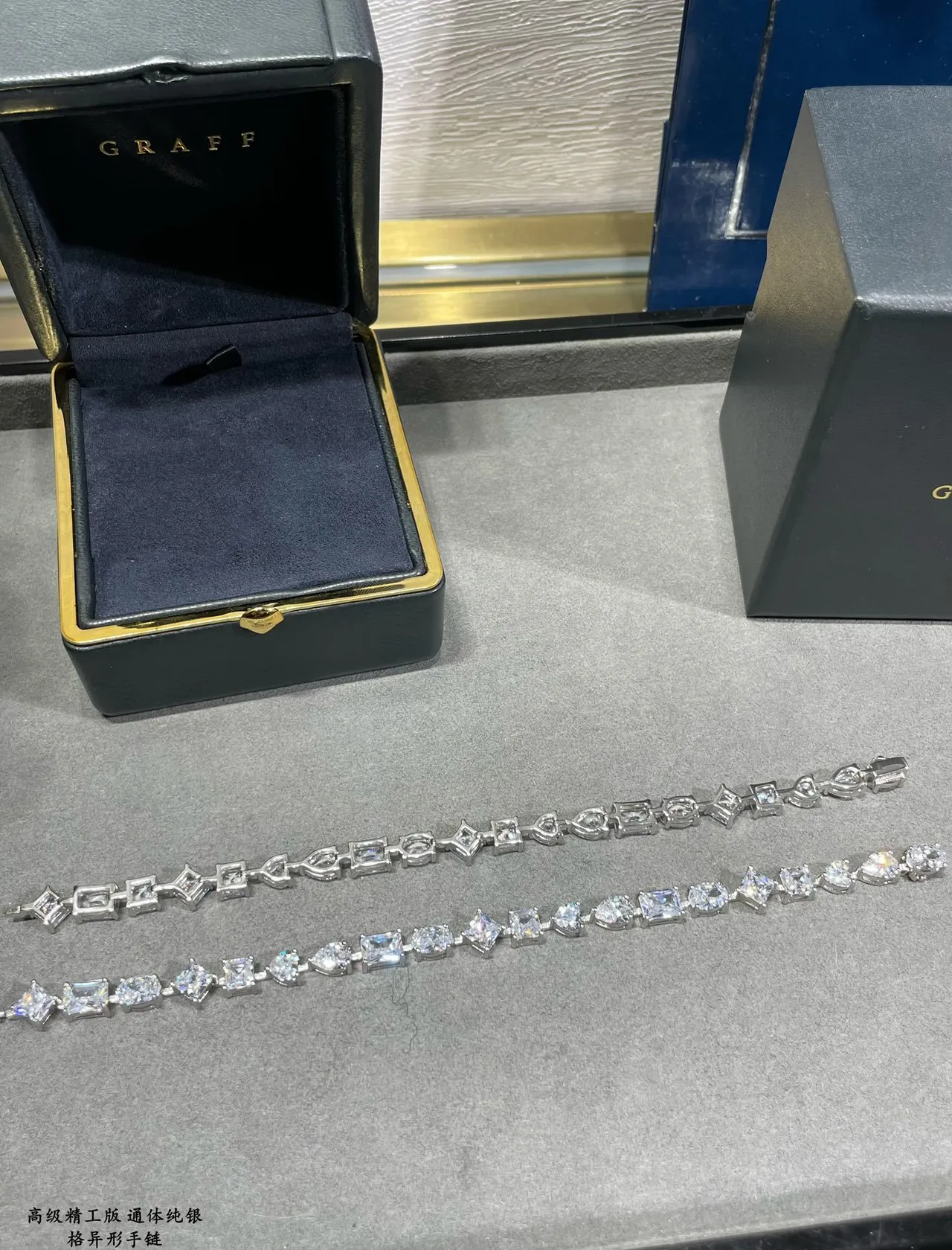 Silver-Tone Multi-Cut Stone Prong-Set Full Circle Bracelet 5