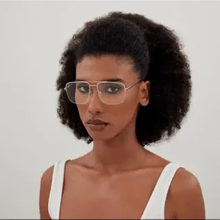 Thin Metal Frame Rectangular Clear Lens Optical Glasses