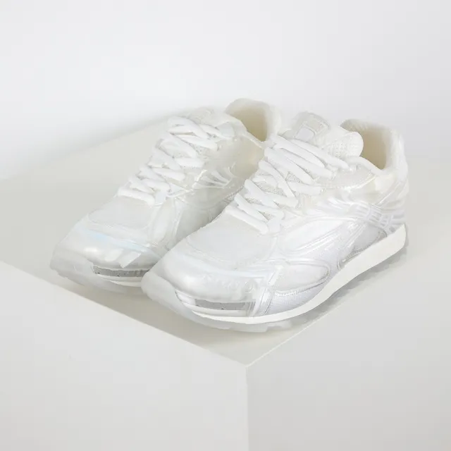 White Translucent Cage Mesh Sneaker 2