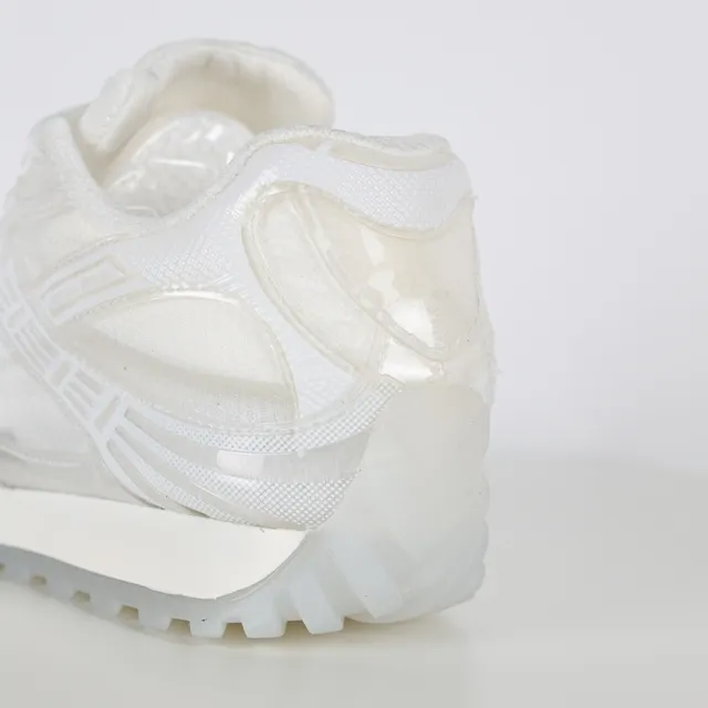 White Translucent Cage Mesh Sneaker 4