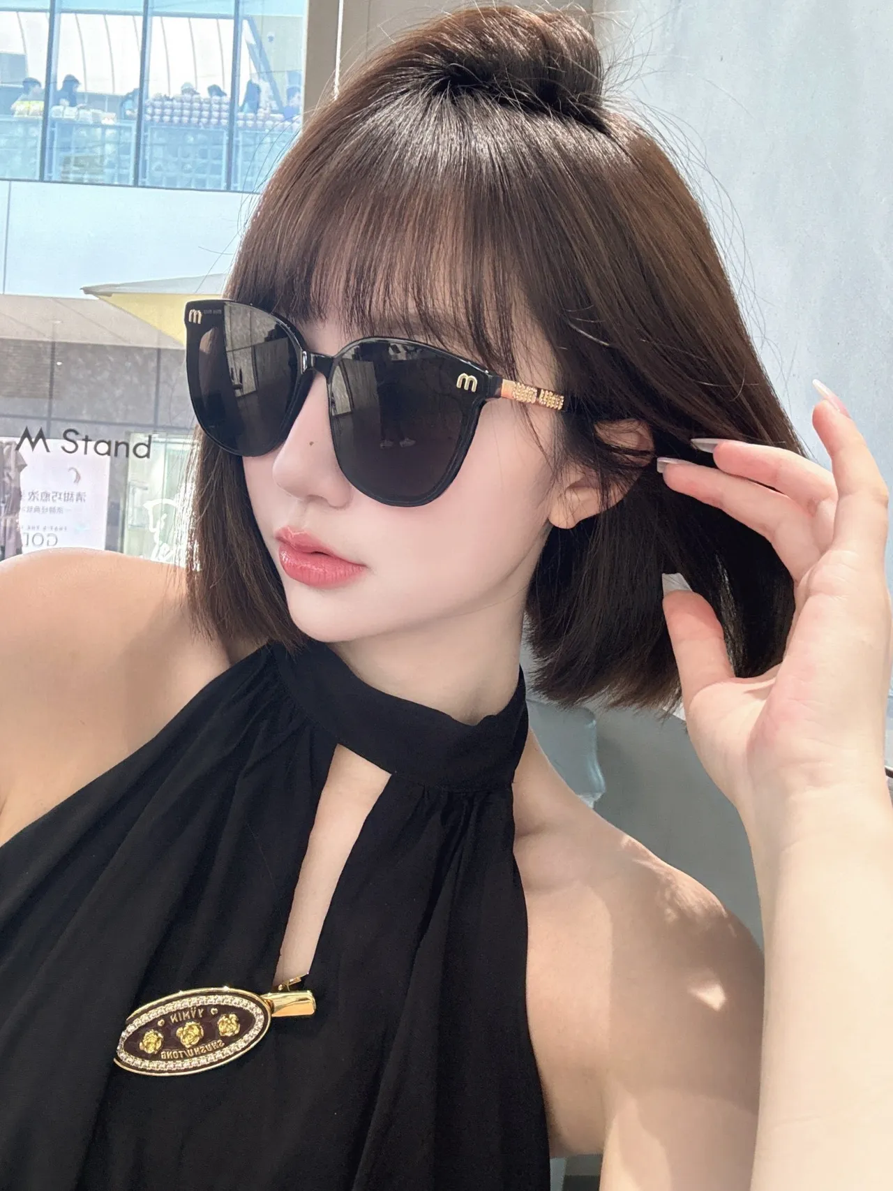 Gentle Monster Gafas Cat-Eye Oro Rosa Gradiente 2