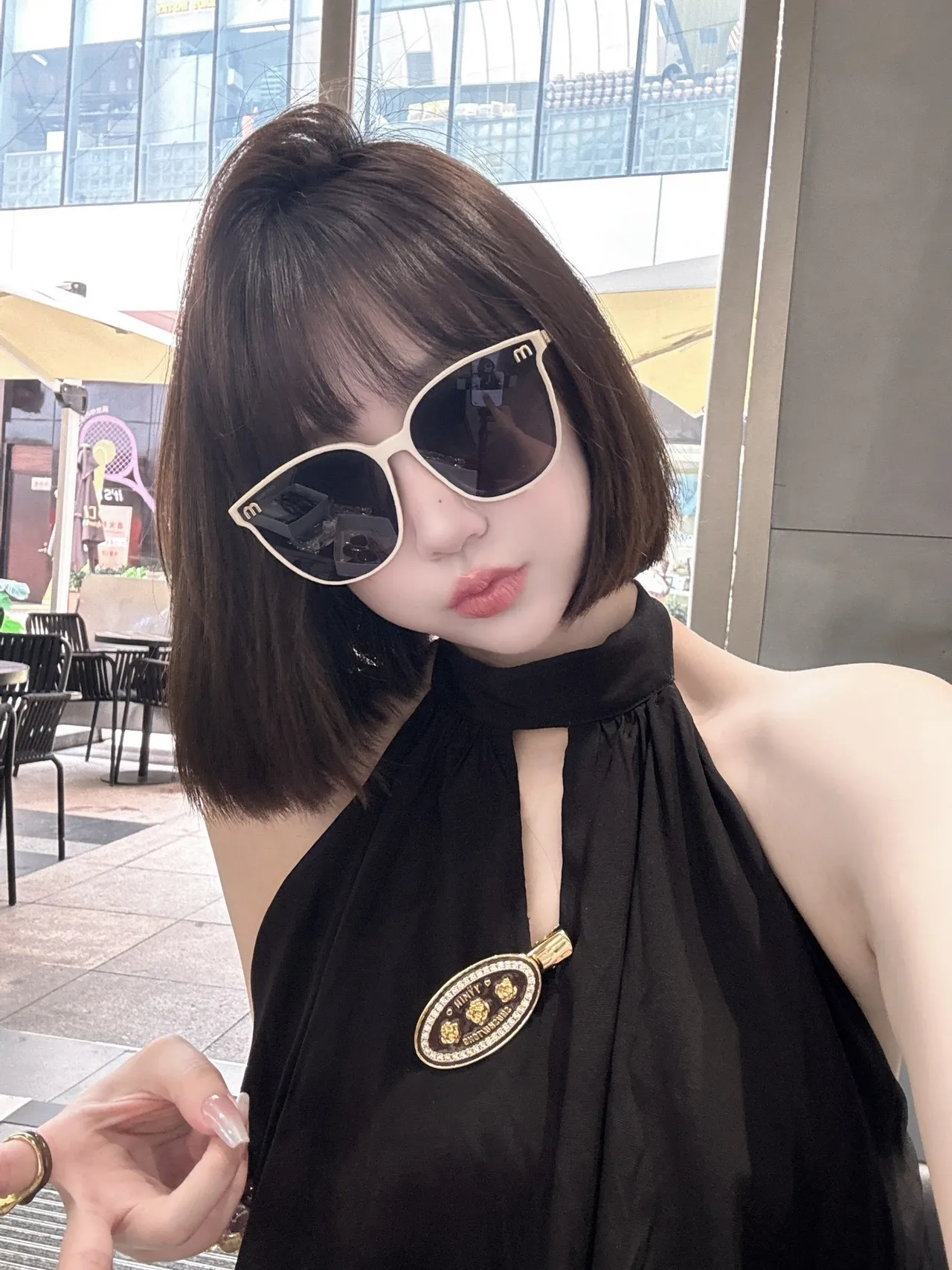 Gentle Monster Gafas Cat-Eye Oro Rosa Gradiente 6