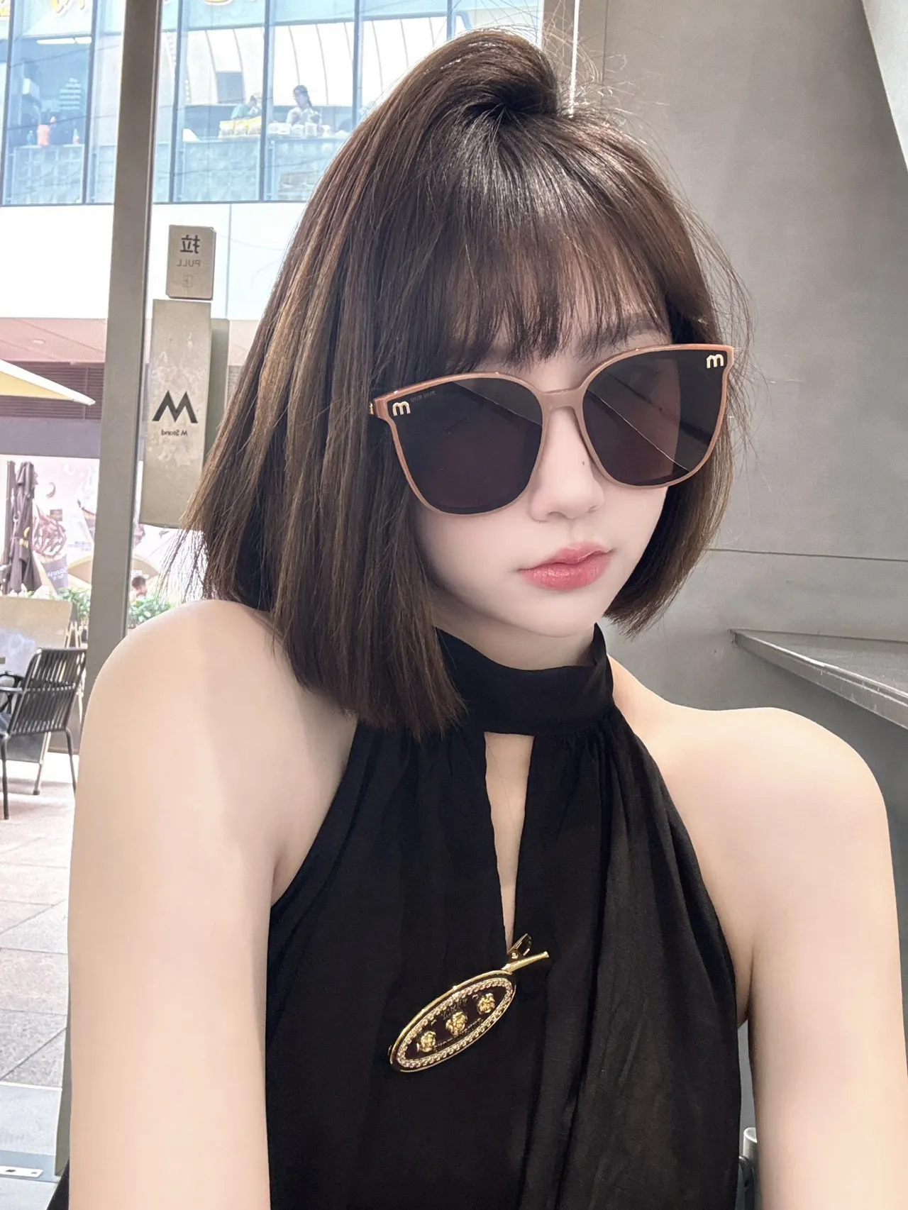 Gentle Monster Gafas Cat-Eye Oro Rosa Gradiente 7