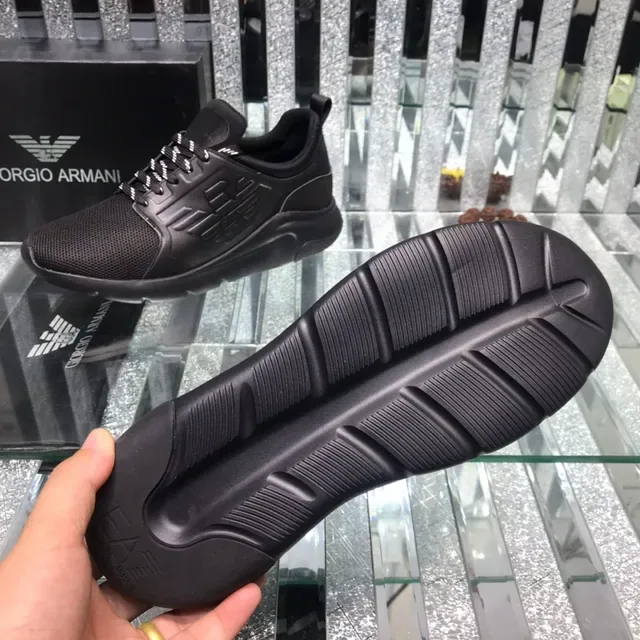 Giorgio Armani EA7 All-Black Mesh Lifestyle Sneaker 2