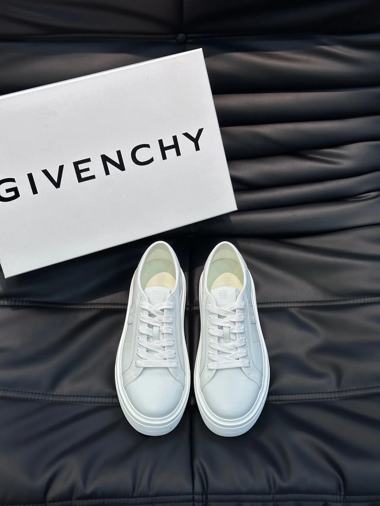 Givenchy City Sport Monochrome Leather Platform Lifestyle Sneakers 2