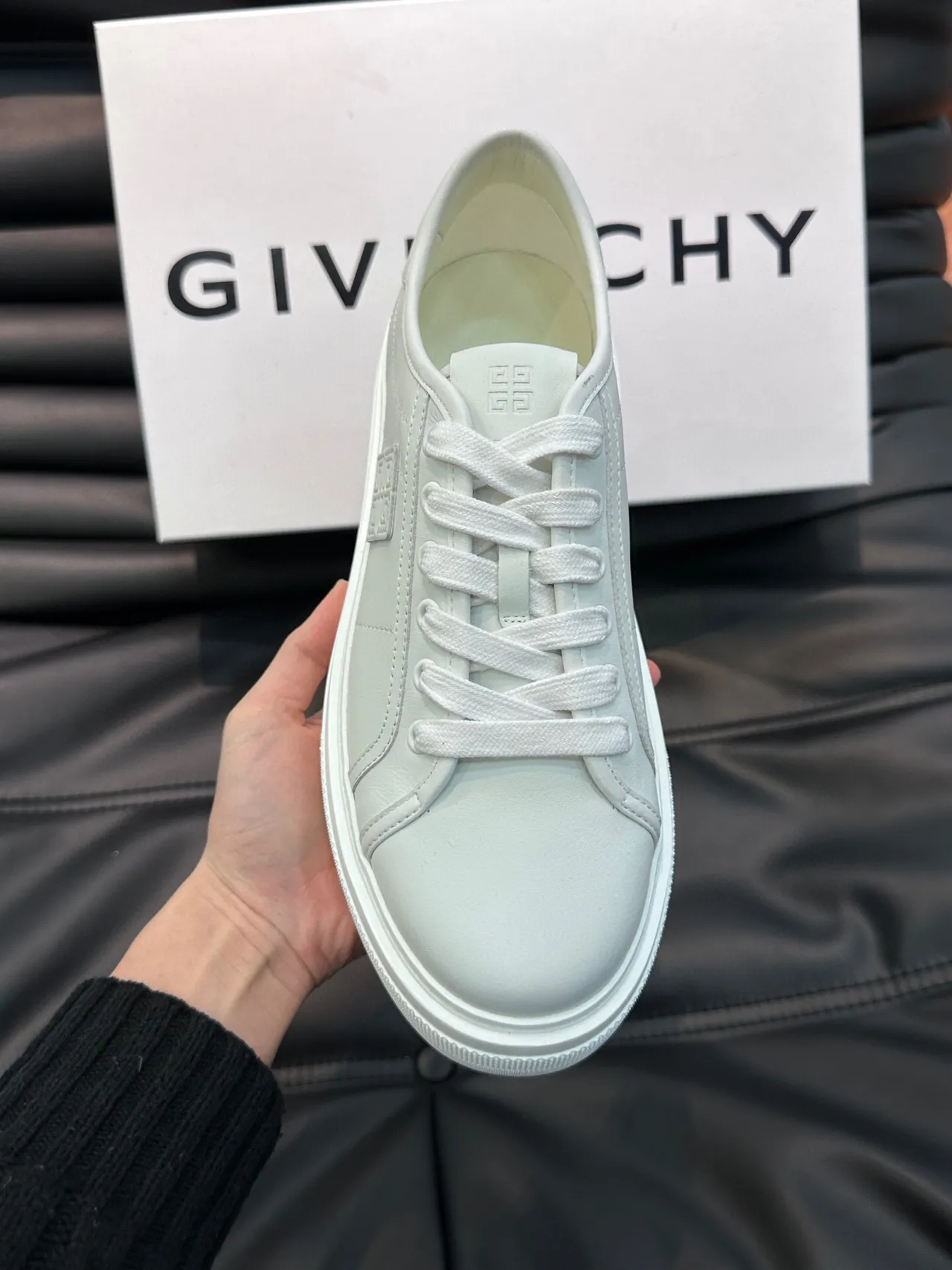 Givenchy City Sport Monochrome Leather Platform Lifestyle Sneakers 5