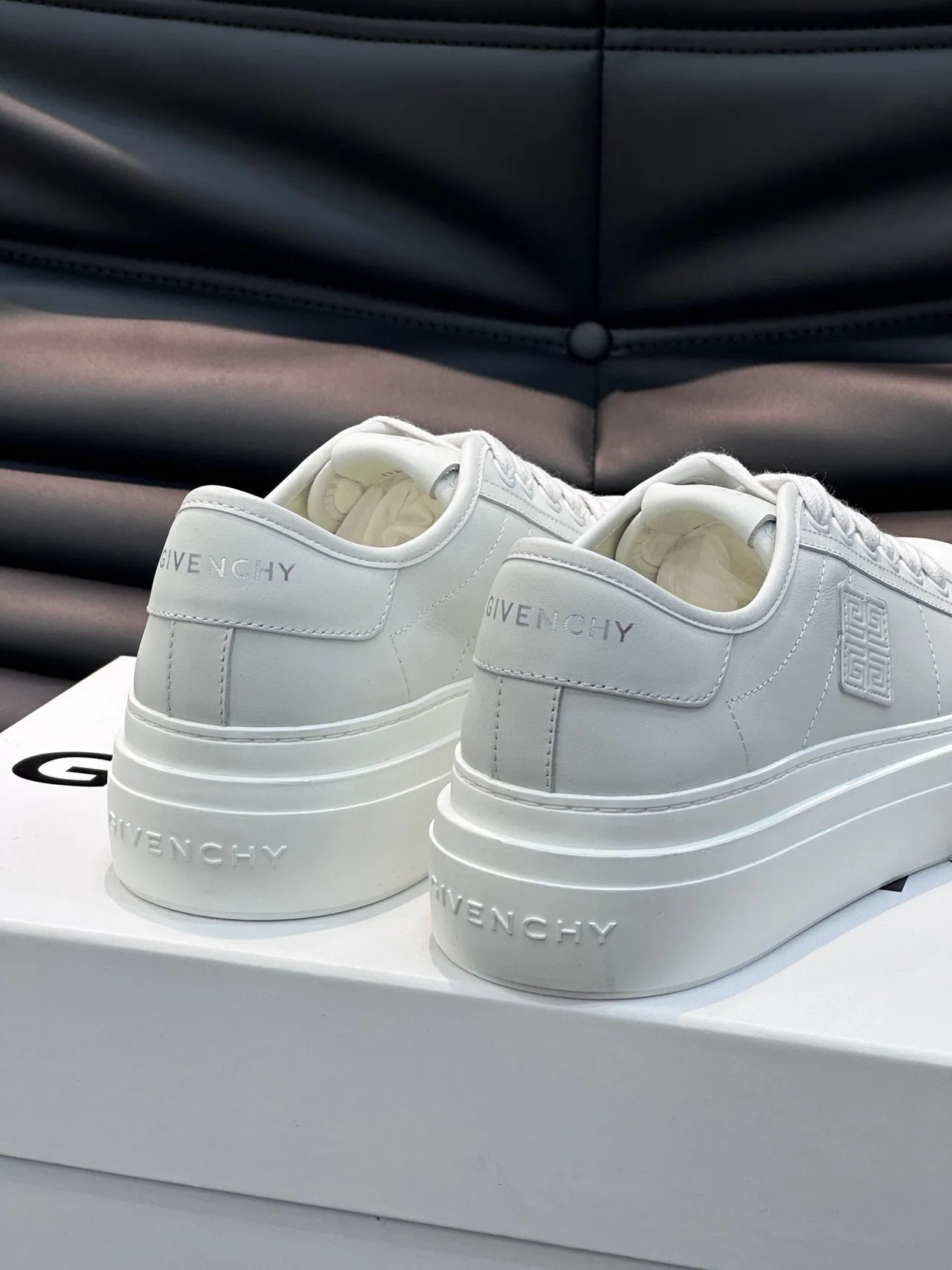 Givenchy City Sport Monochrome Leather Platform Lifestyle Sneakers 6