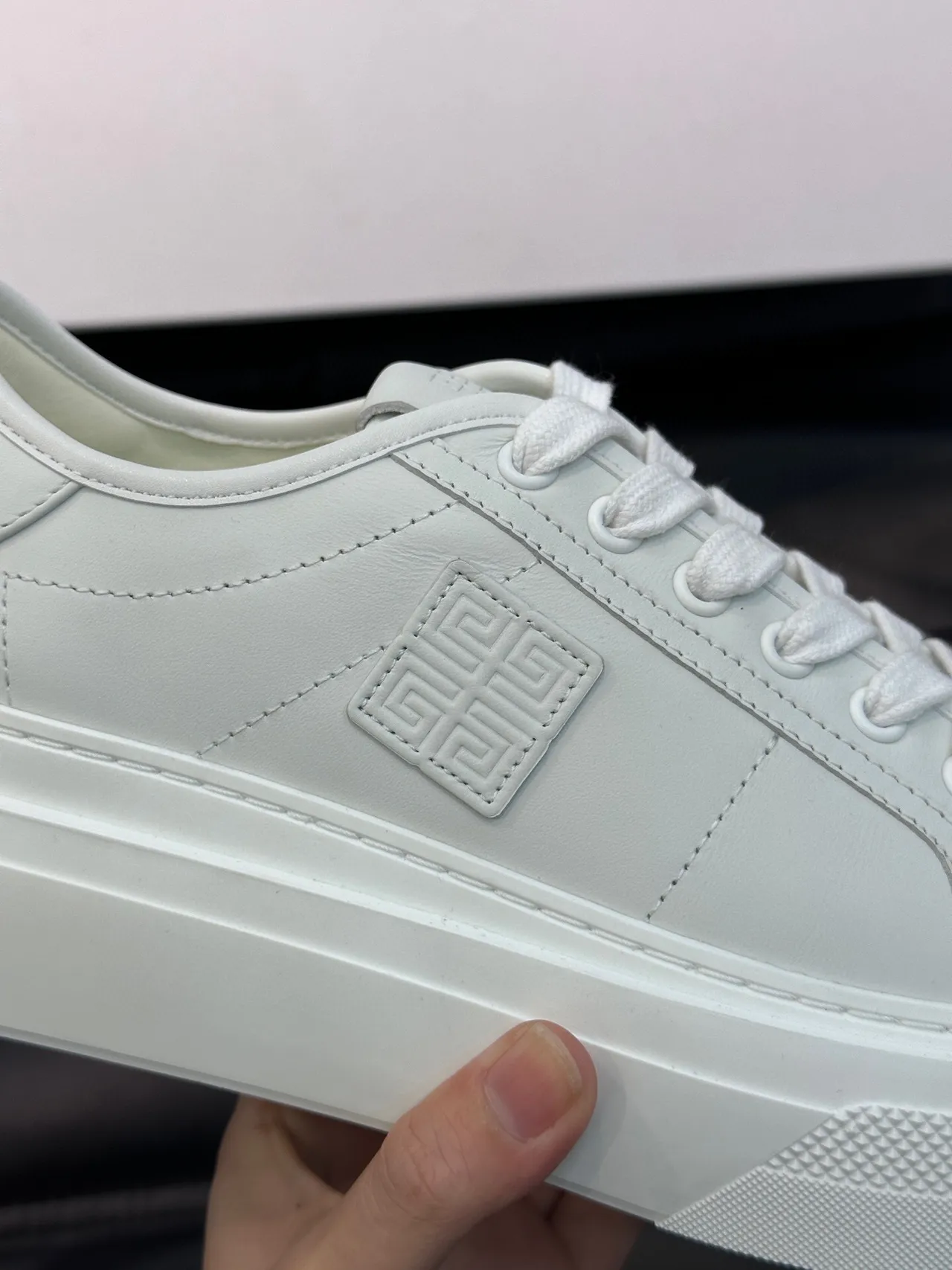 Givenchy City Sport Monochrome Leather Platform Lifestyle Sneakers 7