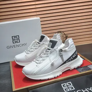 Givenchy City Sport White Black High-Top Zipper-Closure Chunky Sneakers