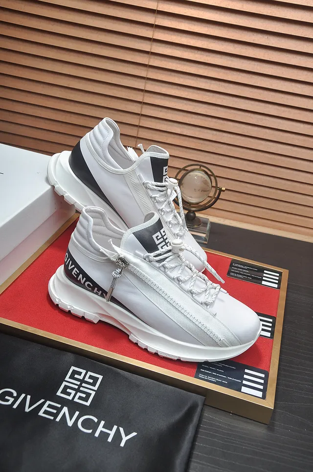 Givenchy City Sport সাদা কালো হাই-টপ জিপার ক্লোজার চাংকি স্নিকার্স 6