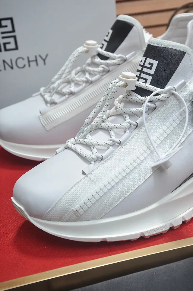 Givenchy City Sport সাদা কালো হাই-টপ জিপার ক্লোজার চাংকি স্নিকার্স 8