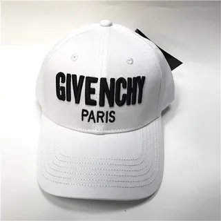 Givenchy लॉगो सिलाई काला बेसबॉल कैप 6