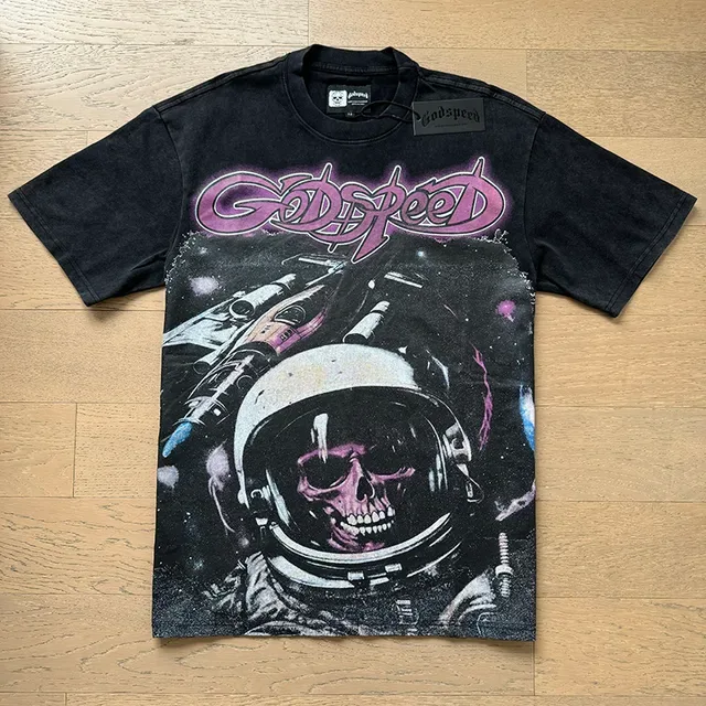 Godspeed Astronaut Skull Graphic Oversized T-Shirt 5