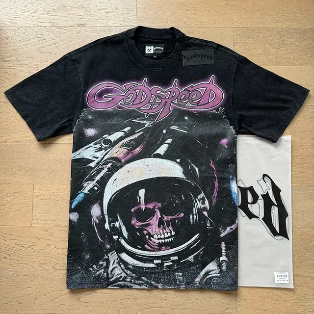 Godspeed Astronaut Skull Graphic Oversized T-Shirt 6