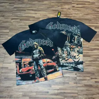 Godspeed Graphic Print Black T-Shirt