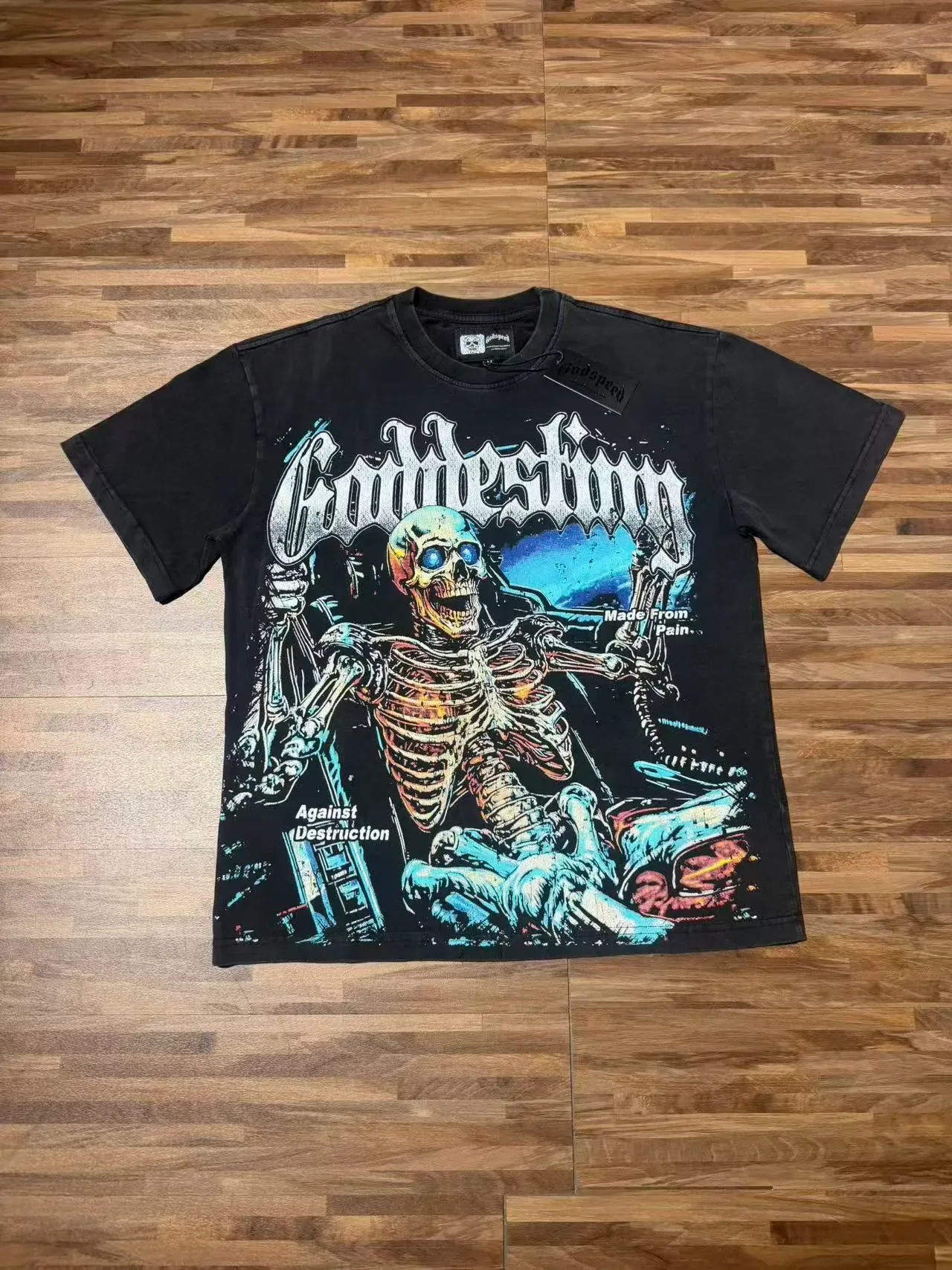 Camiseta oversized Godspeed com estampa gráfica 2