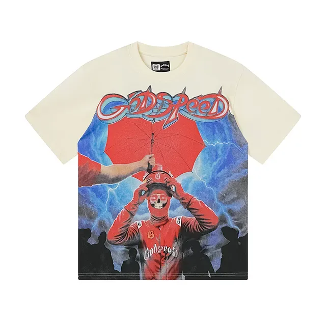 Camiseta Godspeed estampa gráfica tema corrida 2
