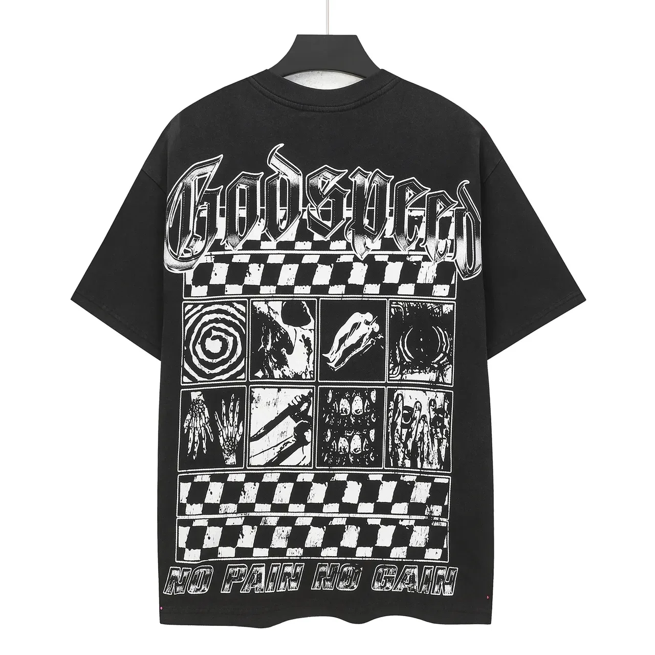 Godspeed Oversized Graphic Print Black T-Shirt 3
