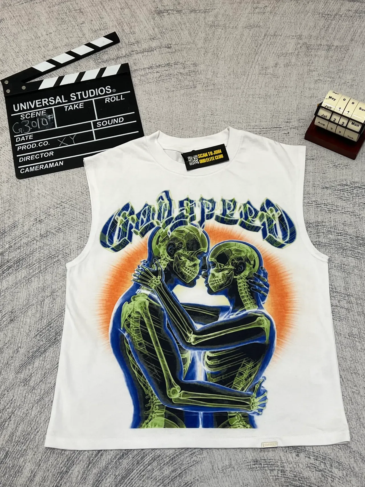 Godspeed খোপড়ি গ্রাফিক প্রিন্ট বিনা হাতার টপ 5