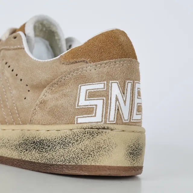 Golden Goose Super-Star Tênis Bege De Camurça Desgastada Lifestyle 4