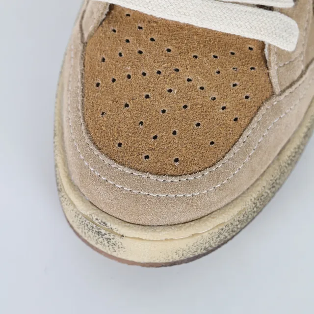 Golden Goose Super-Star Tênis Bege De Camurça Desgastada Lifestyle 5