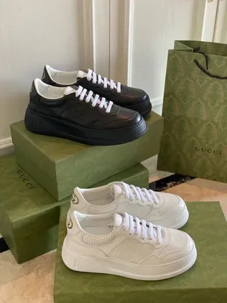 Gucci Ace Embossed Interlocking G White Lifestyle Sneakers 6