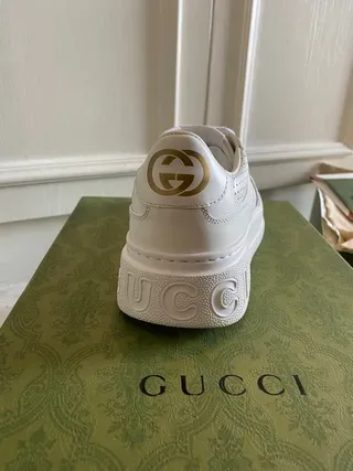 Gucci Ace Embossed Interlocking G White Lifestyle Sneakers 8