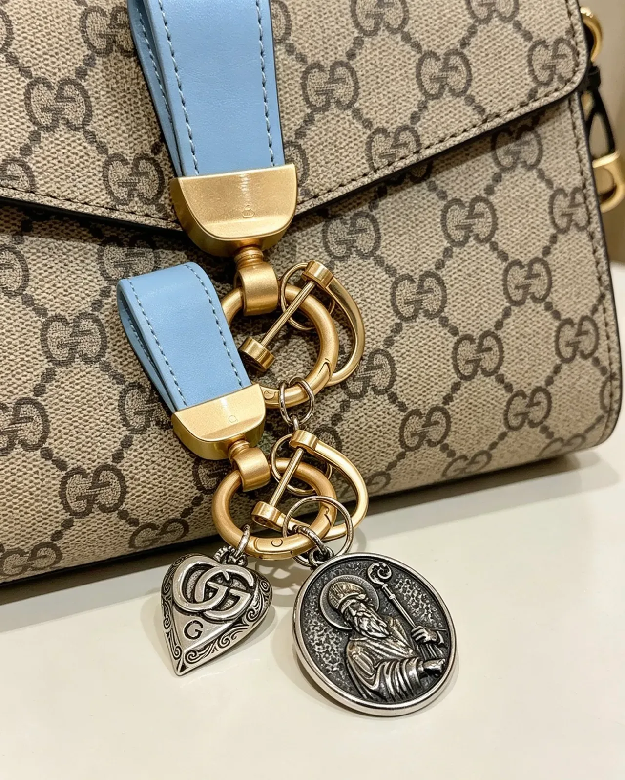 Gucci Sac Boston Beige Marron GG Monogram Toile Bords Cuir 4