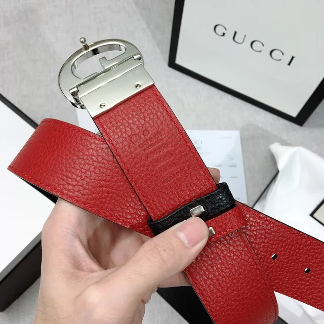 Gucci Double G Preto e Vermelho Web Couro Cinto 7