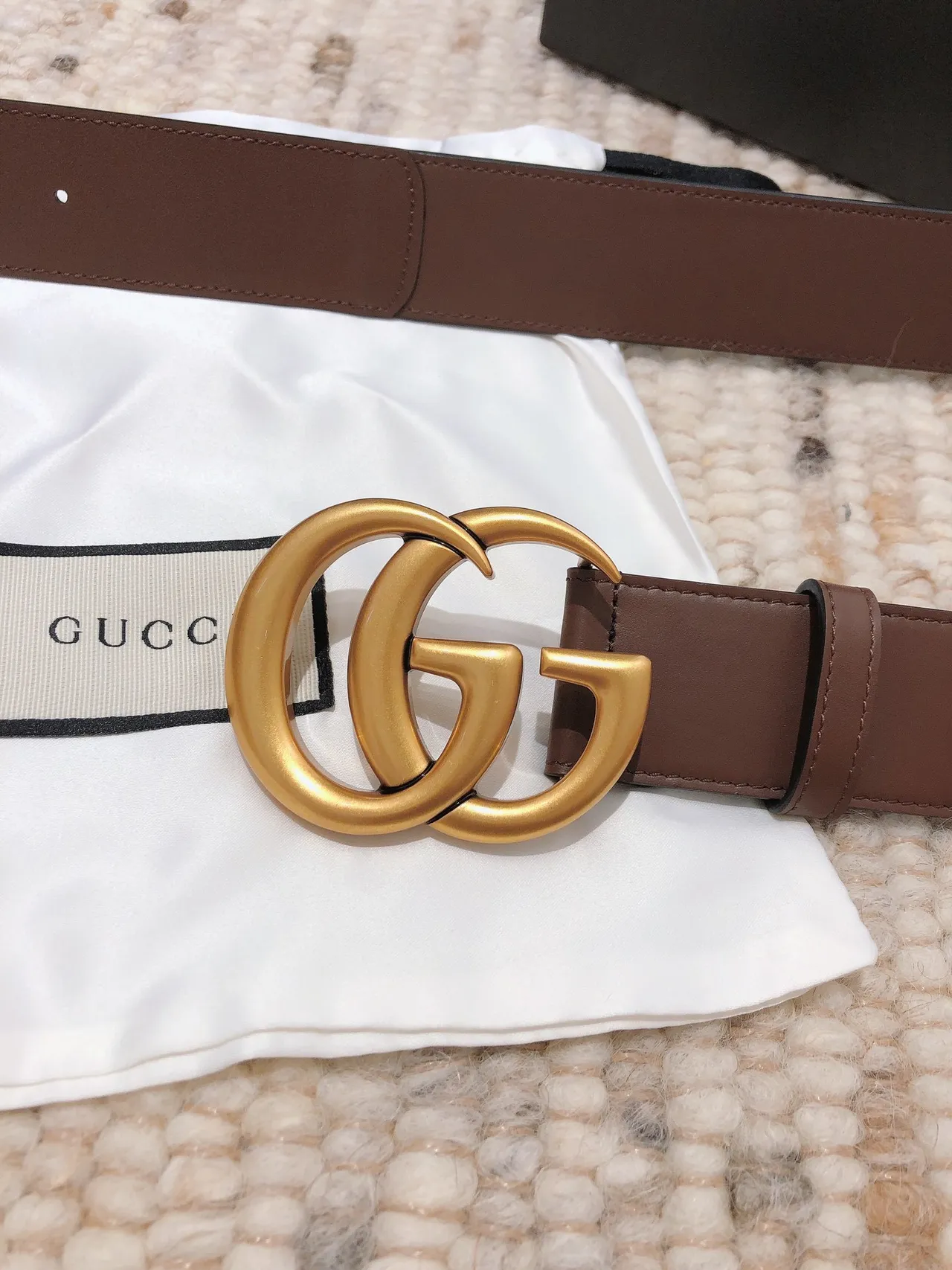 Gucci Double G Cinto Marrom e Bege Reversible de Couro 2