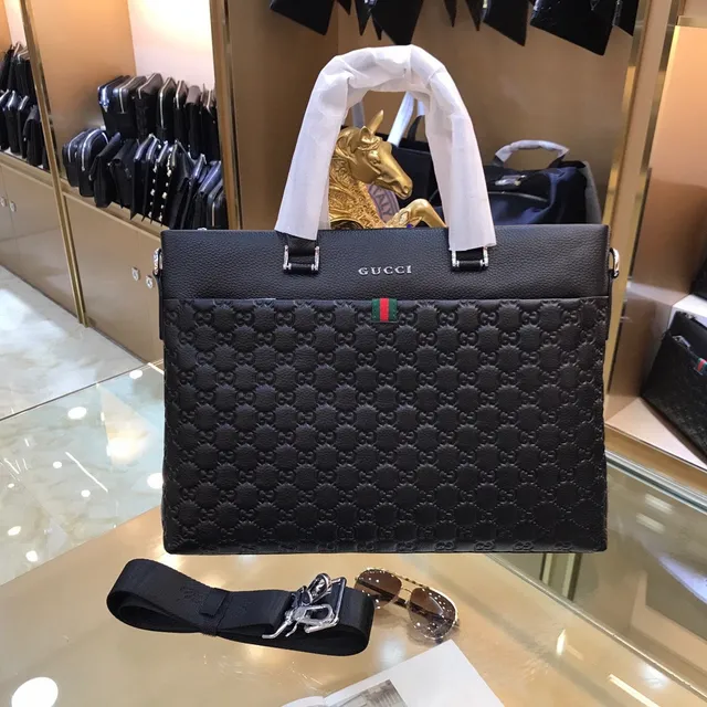 Gucci GG Marmont Black Embossed Monogram Boston Bag 5