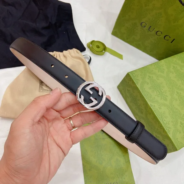 Gucci GG Marmont Black Leather Belt 8