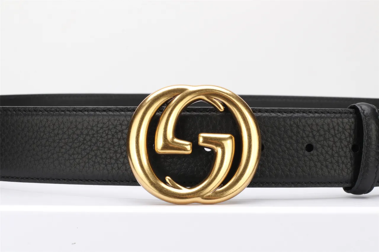 Gucci GG Marmont حزام جلد أسود مقرمش 11