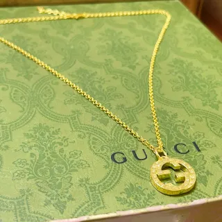 Gucci GG Marmont Gold-Tone Double G পেন্ডেন্ট নেকলেস