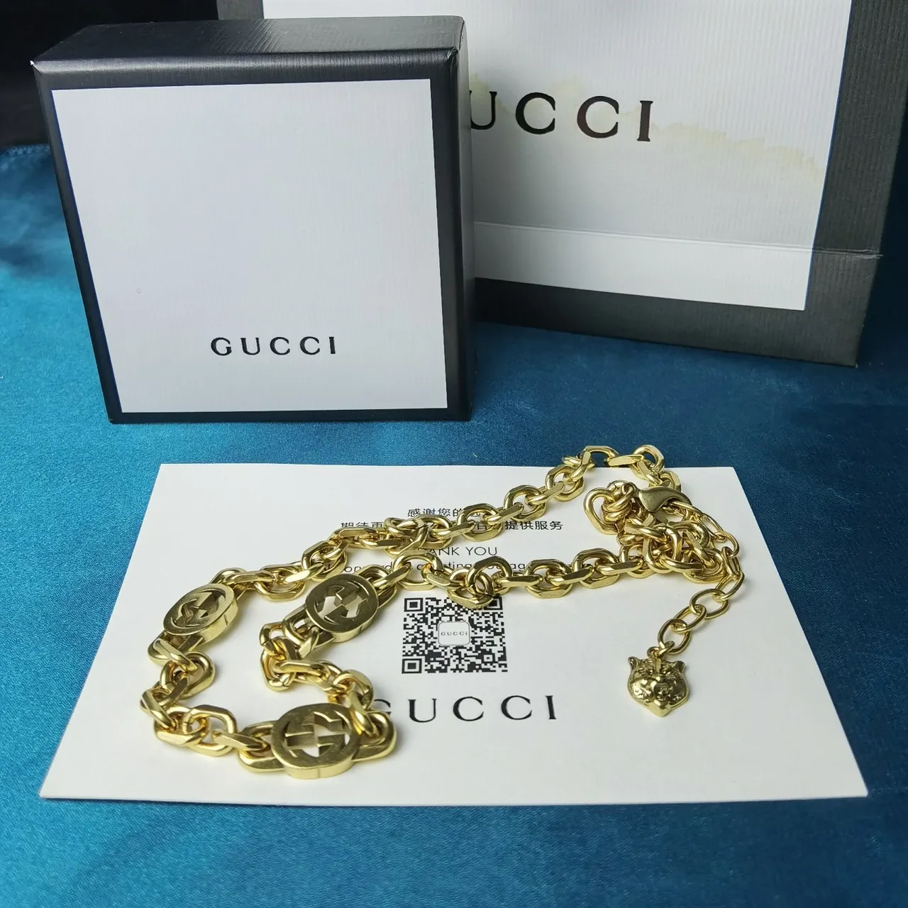 Gucci GG Marmont doré chaîne GG entrelacée 8
