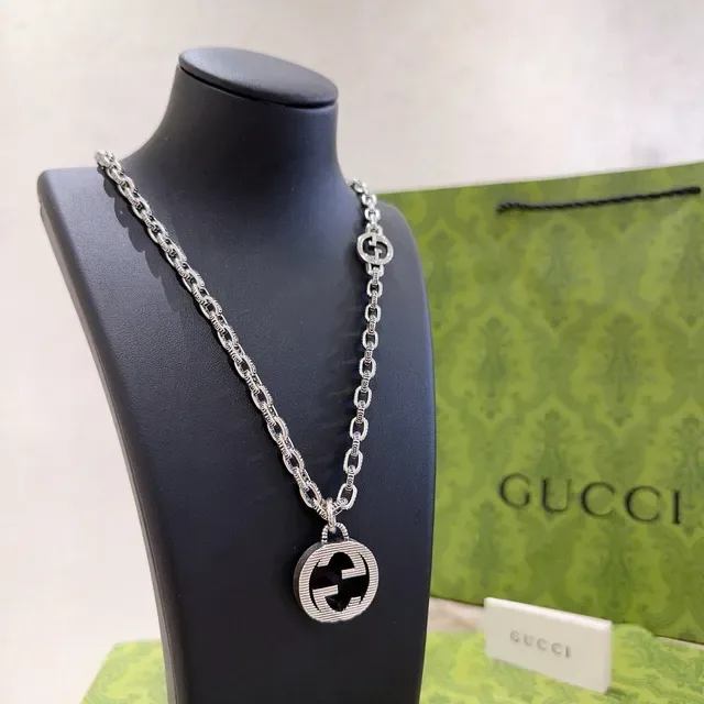 Gucci GG Marmont Interlocking G Pendant Necklace 8