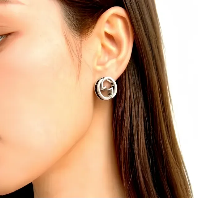 Gucci GG Marmont Interlocking G Stud Earrings 2