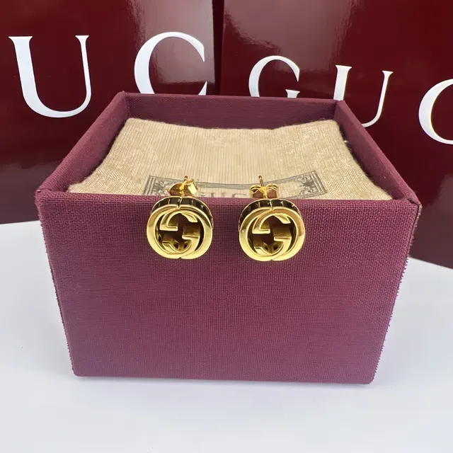 Gucci GG Marmont Interlocking G Stud Earrings 4