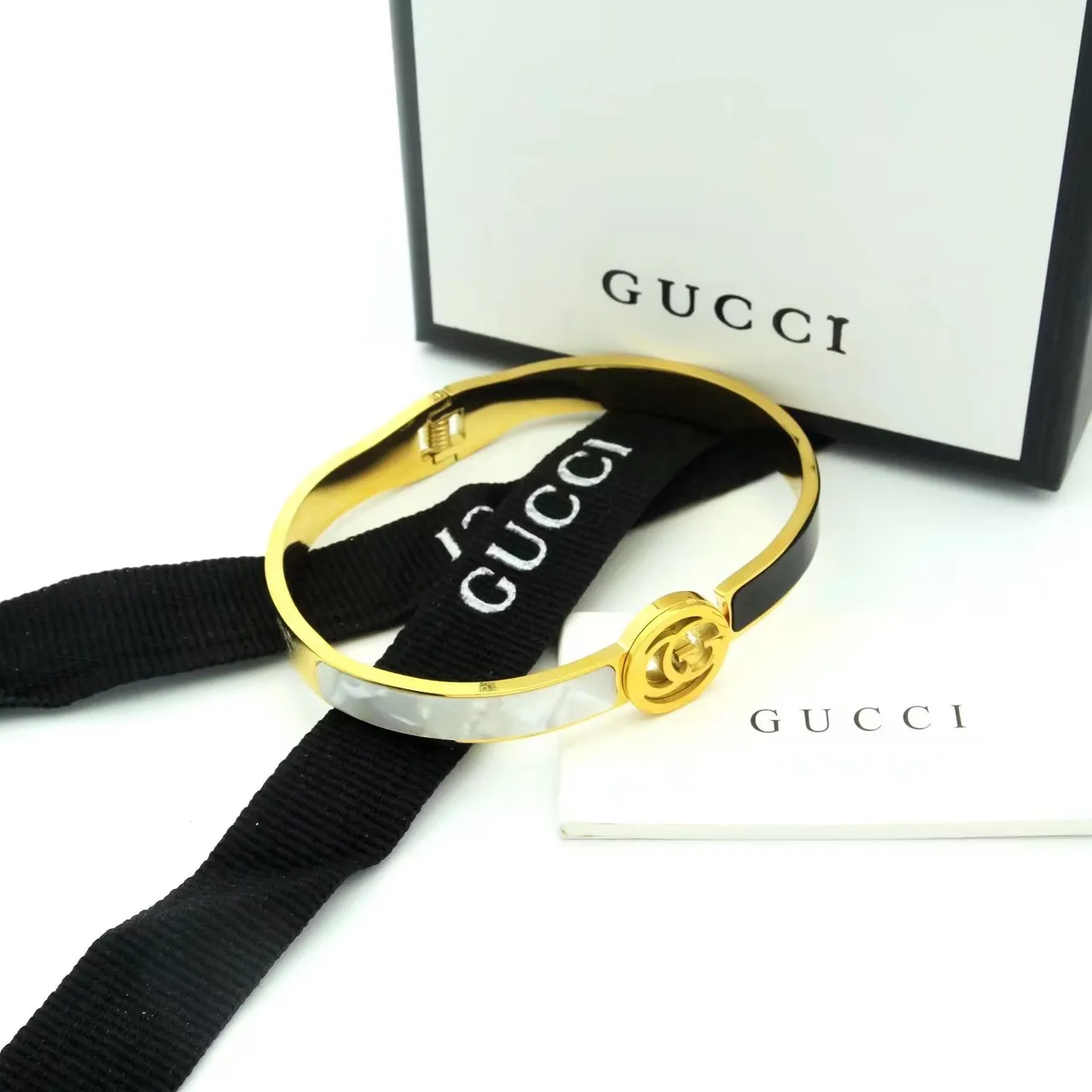 Gucci GG Marmont 互锁标志 刚性手镯手链 4