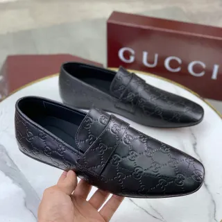 Gucci GG Marmont Loafer কালো খোঁচা মোনোগ্রাম চামড়া লোফার