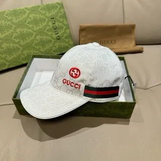 古驰 GG 印花 刺绣 网状条纹 棒球帽