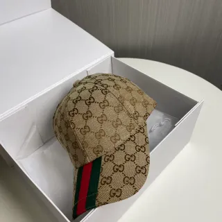 Gucci GG Supreme Monogram Web Stripe Baseball Cap