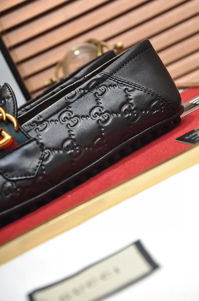 Gucci Horsebit 1955 أحذية لافر أسود منقوش GG 2