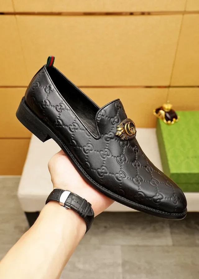 Gucci Horsebit 1955 Noir Embossé GG Mocassins 7