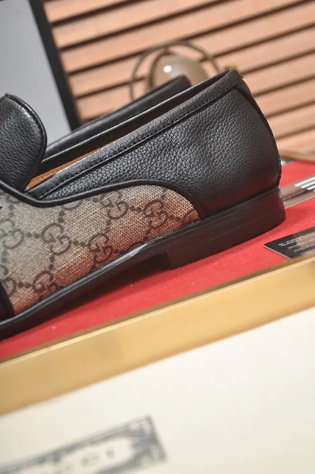 Gucci Horsebit 1955 Cuir noir et GG Web Mocassins 8