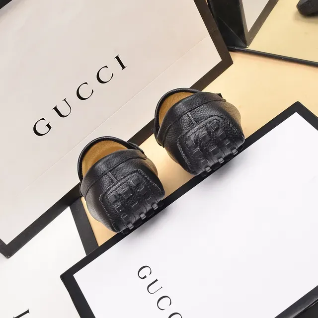Gucci Horsebit 1955 Black Pebbled Leather Web Stripe Loafers 3