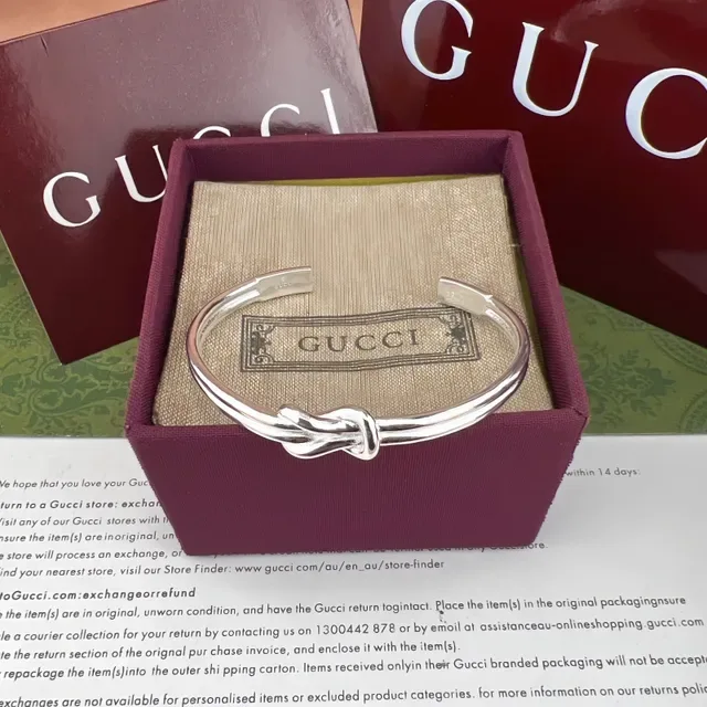 Anillo Gucci Nudo Entrelazado Plata Pulida 6